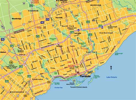 Map of Toronto, Ontario .